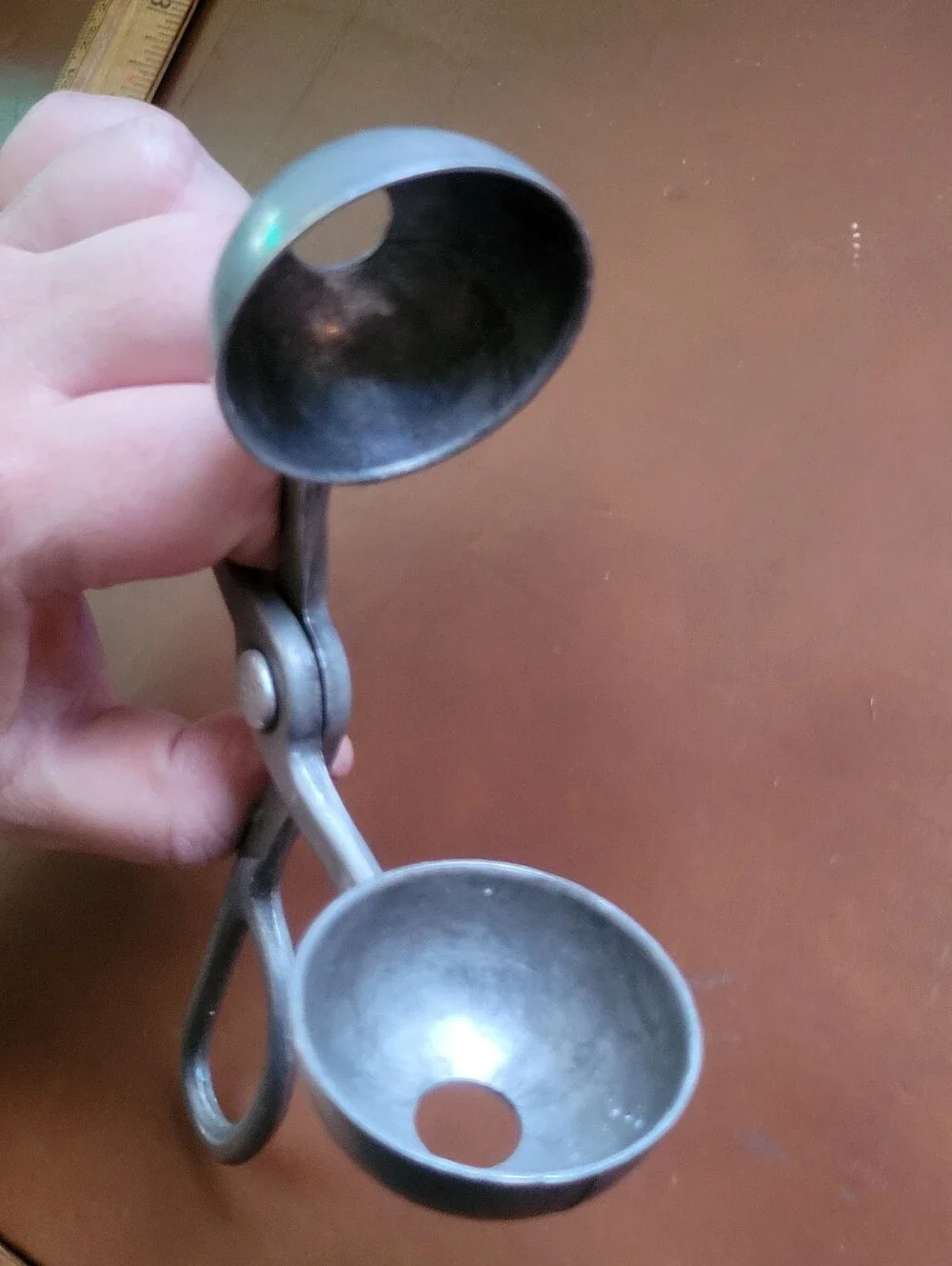 2 Vintage Cast Aluminum Meatball Maker Kitchen Utensil Tool Taiwan/Japan